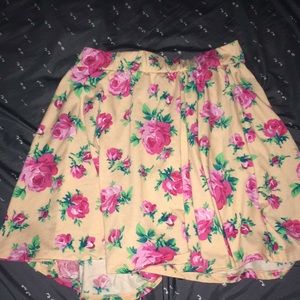 High waisted floral skirt